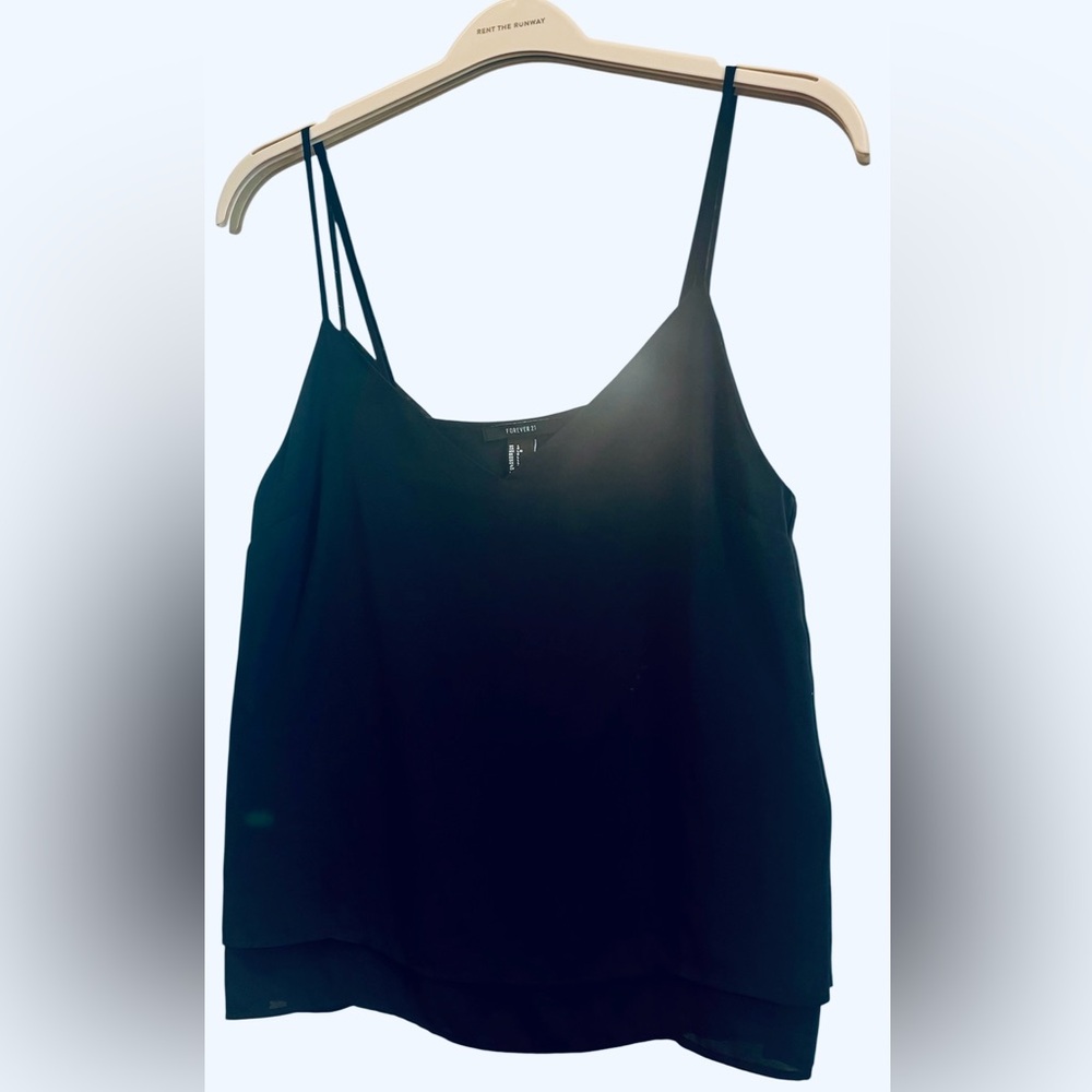 FOREVER 21 Navy Blue Chiffon Tank Top☆Med☆NWOT☆  💚SALE 3/$25